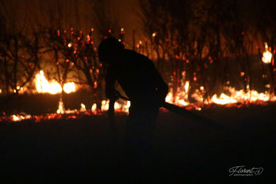 Interventions sur l'incendie après le feu d'artifice 